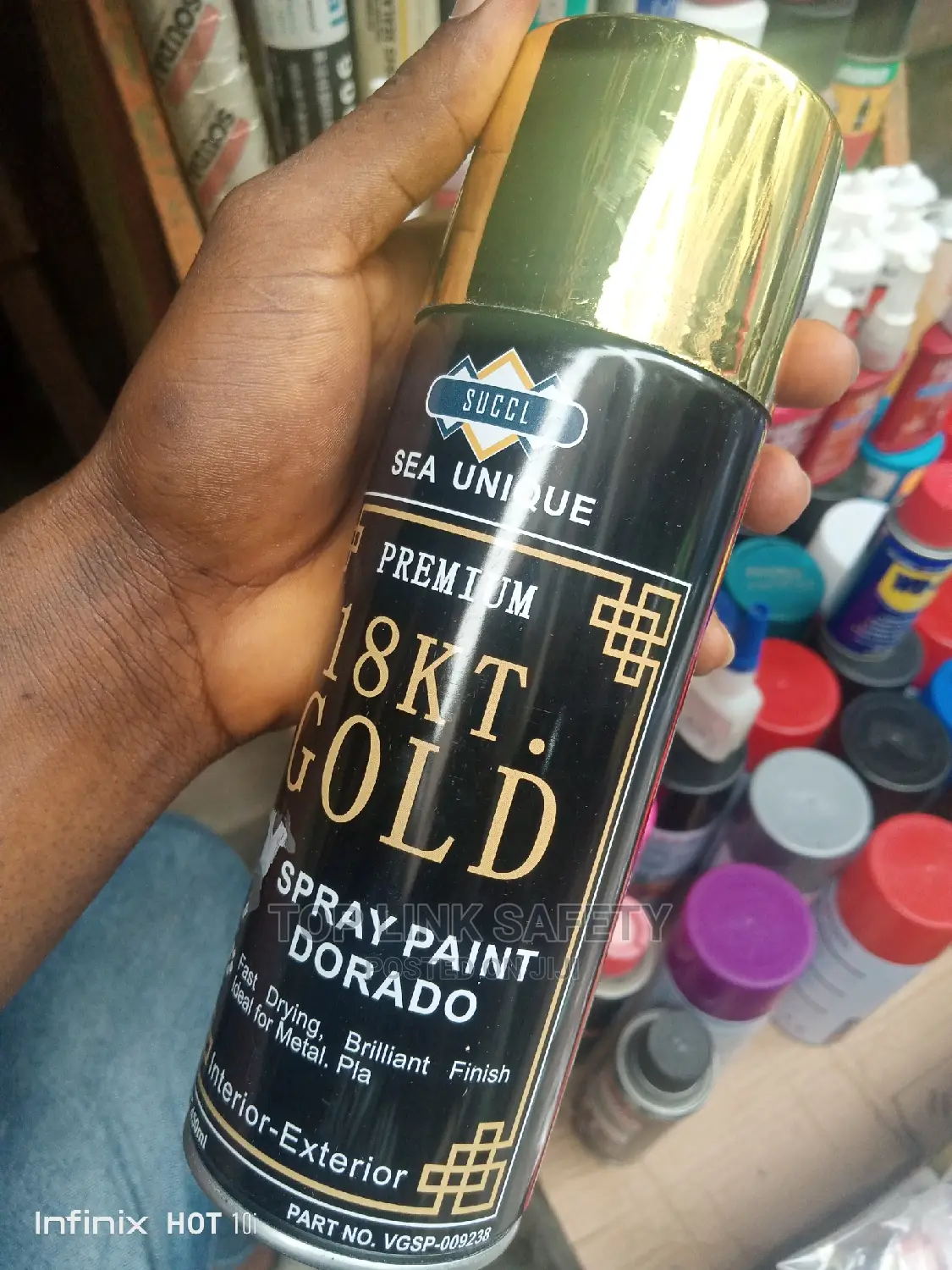 Spray Paint Gold.