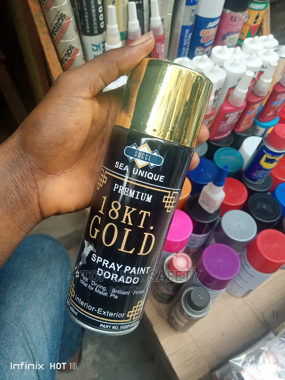 Spray Paint Gold.