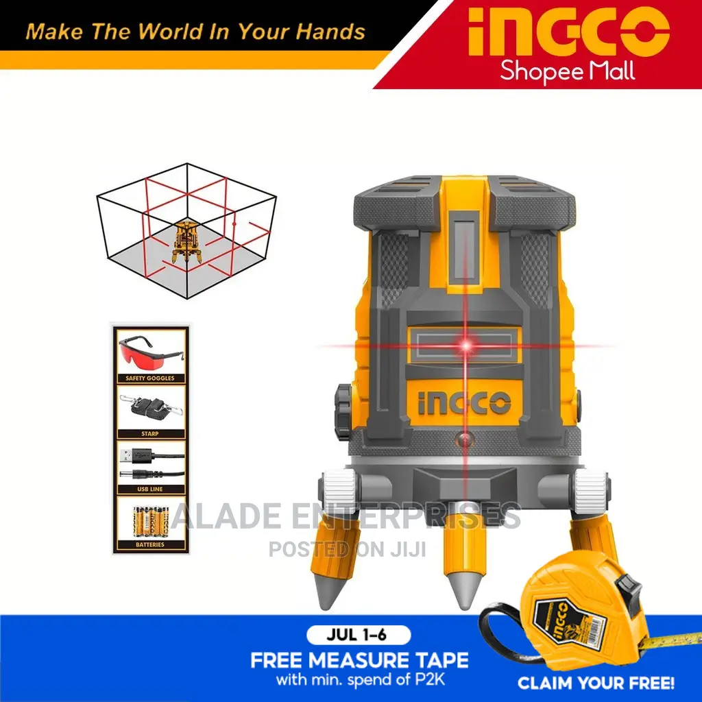Ingco Hll306505 Self-leveling Line Laser Red Laser Beam0 20m