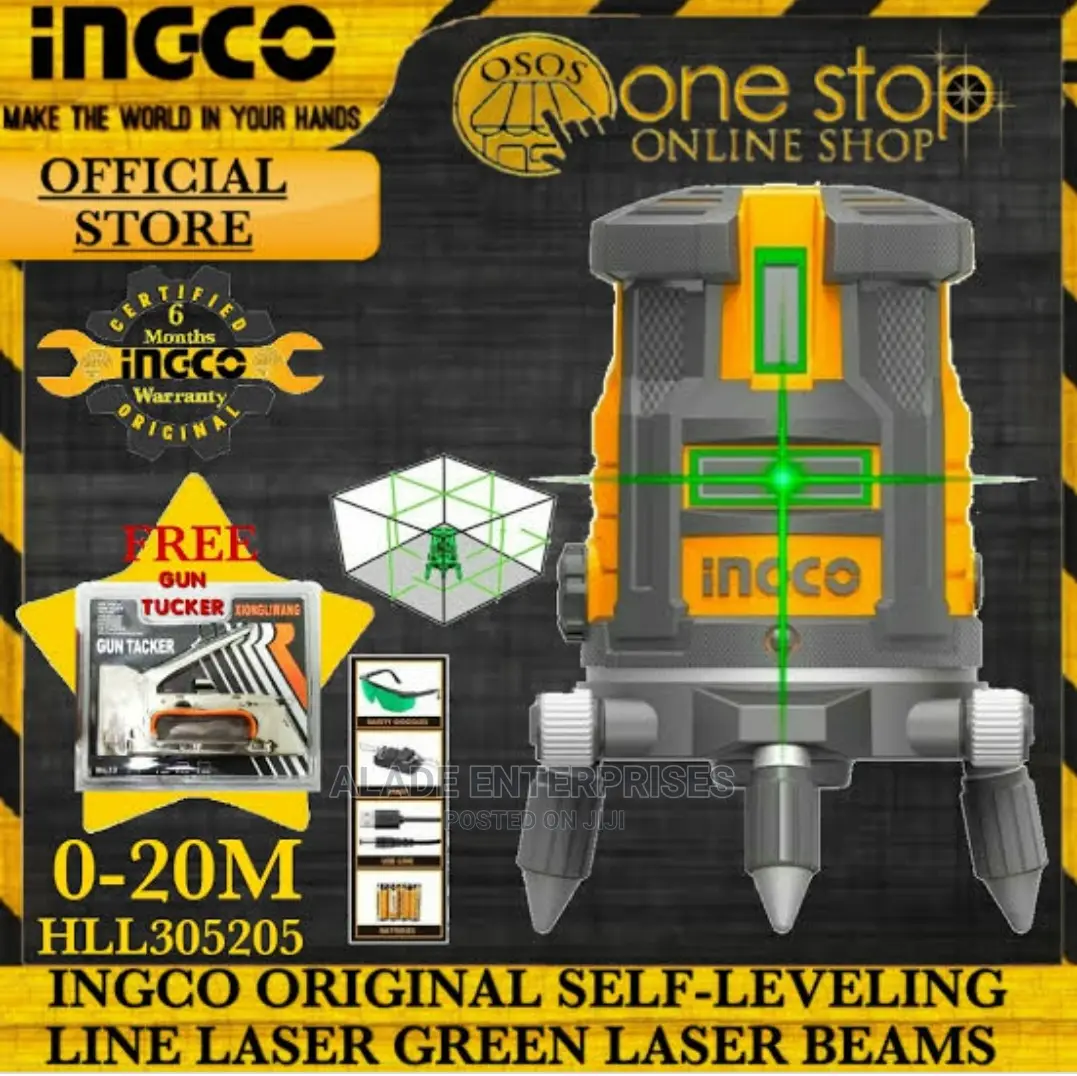 INGCO Self-Leveling Line Laser Level Green Laser Beams