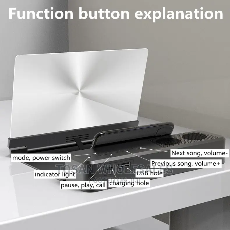 Phone Screen Amplifier With Bluetooth Speaker