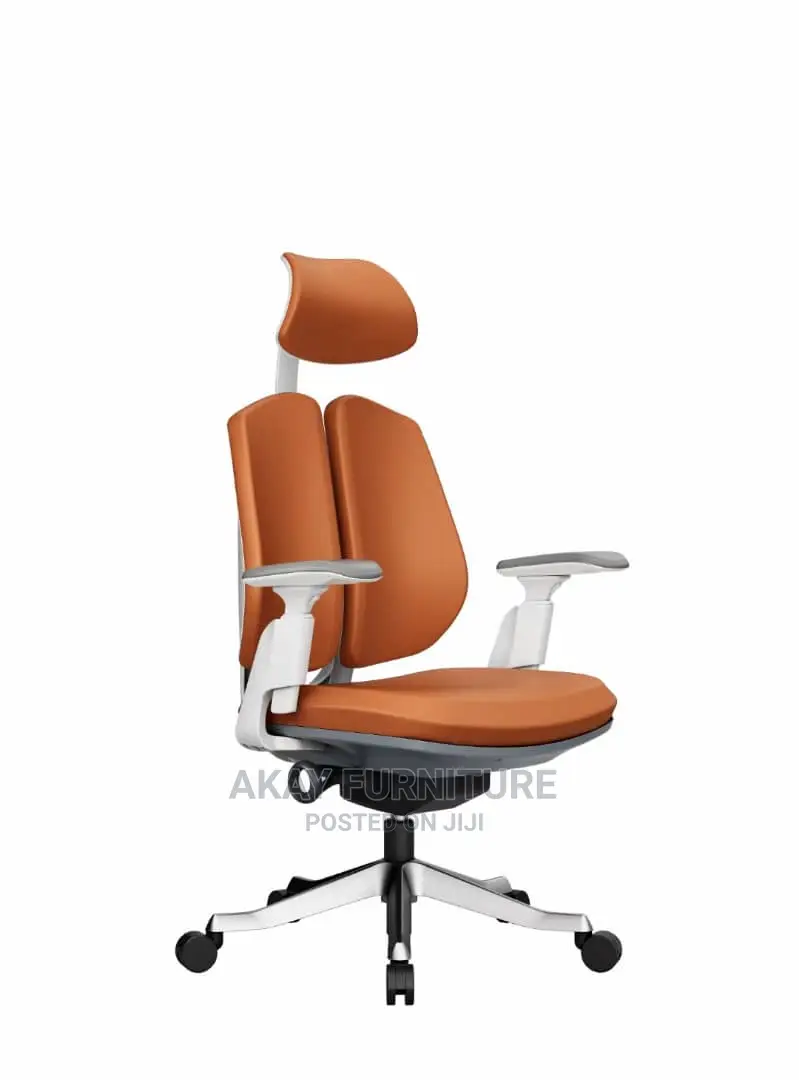 Orange Ergonomic Leather Chair