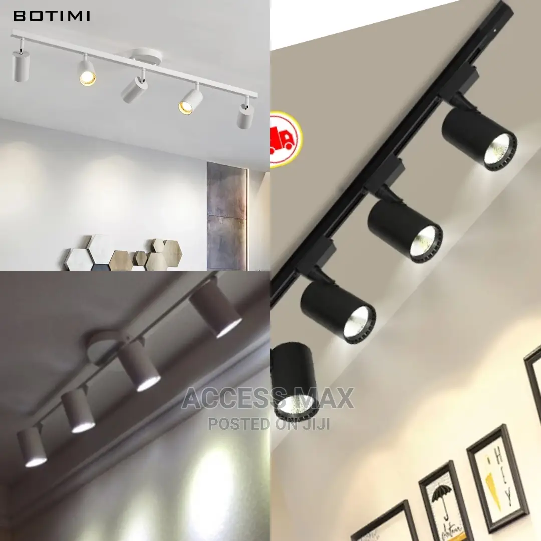 40watt Led Track Light 3in1 With The Rail (Black Body( White