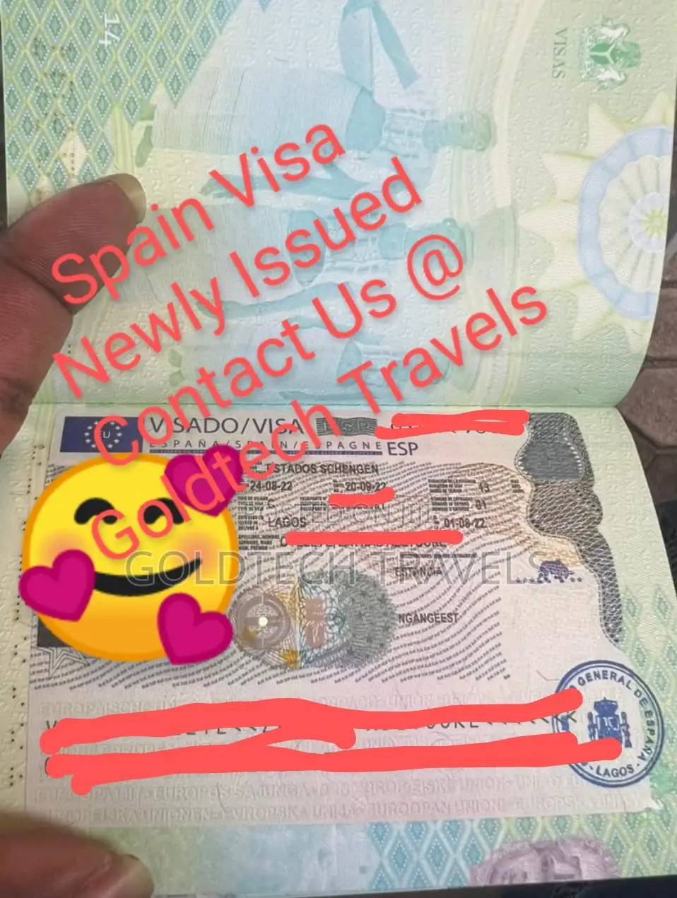 Spain (Schengen) Tourist Visa Available