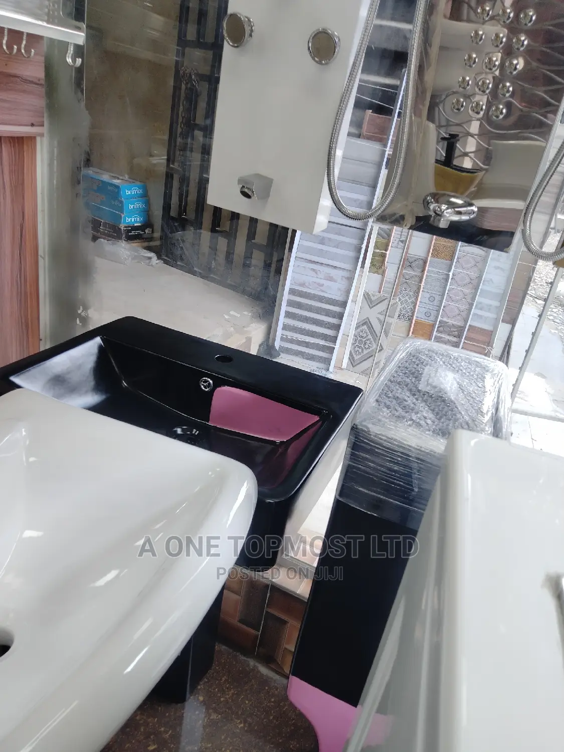 Black Pink Water Closet