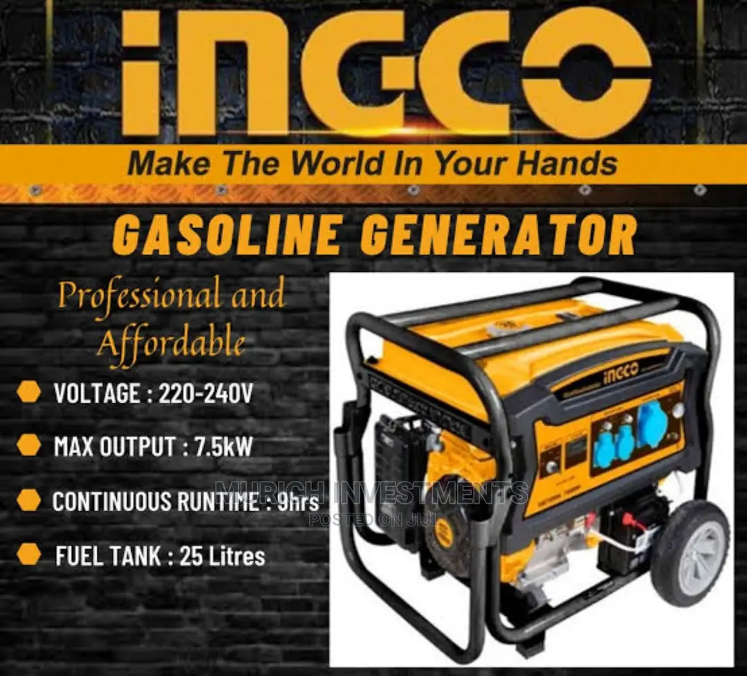 Ingco Gasoline Generator 7500w 7.5kva