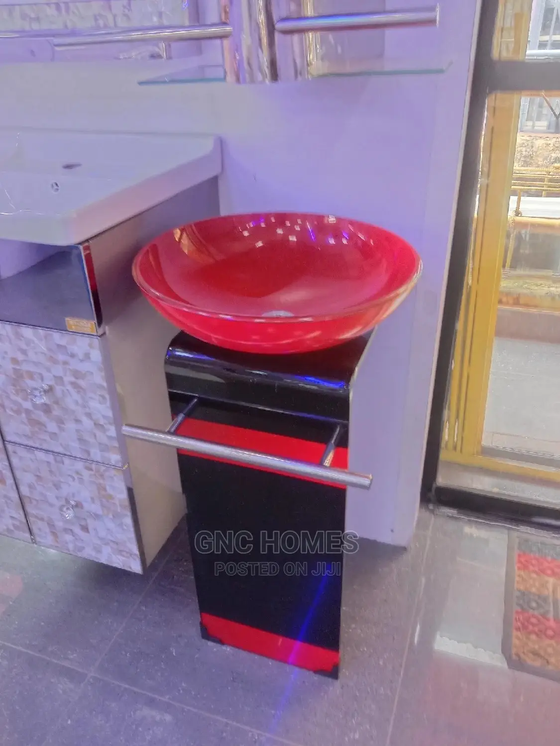 Glass Dinning Basin L Shape