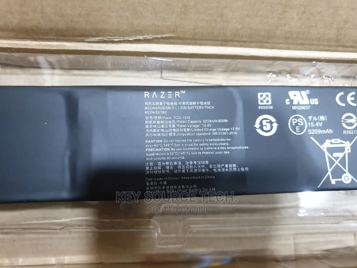 Razer Blade Advanced15 2018 2019 1070 Gtx Battery(Rz09-0248)