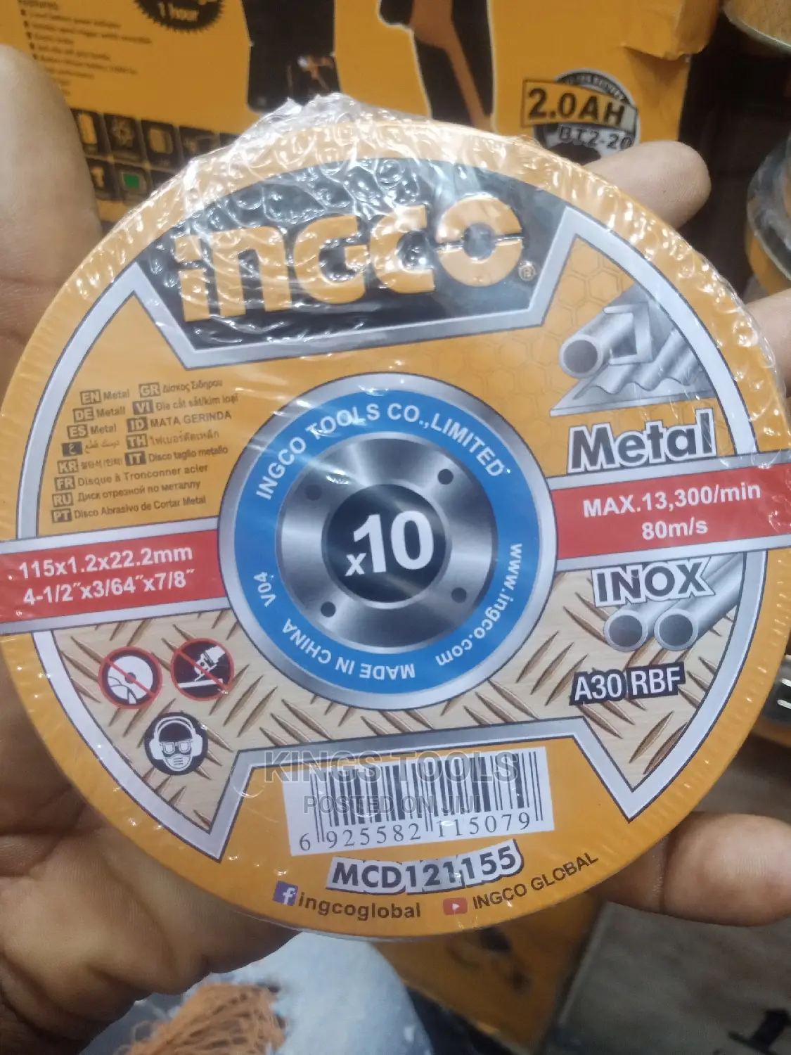 4.5" Cutting Disc Ingco