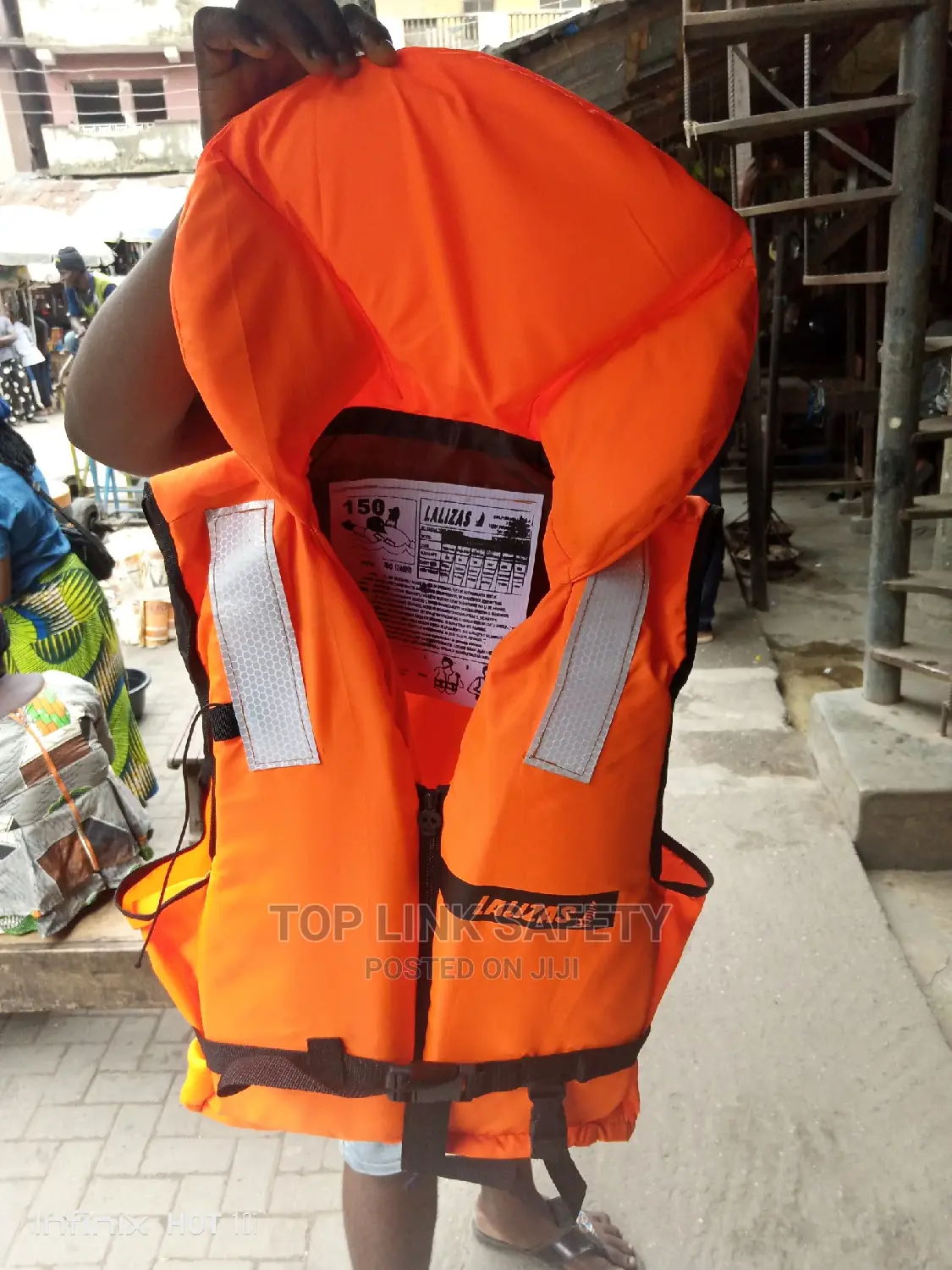 Protective Water Life Jacket With Cap .