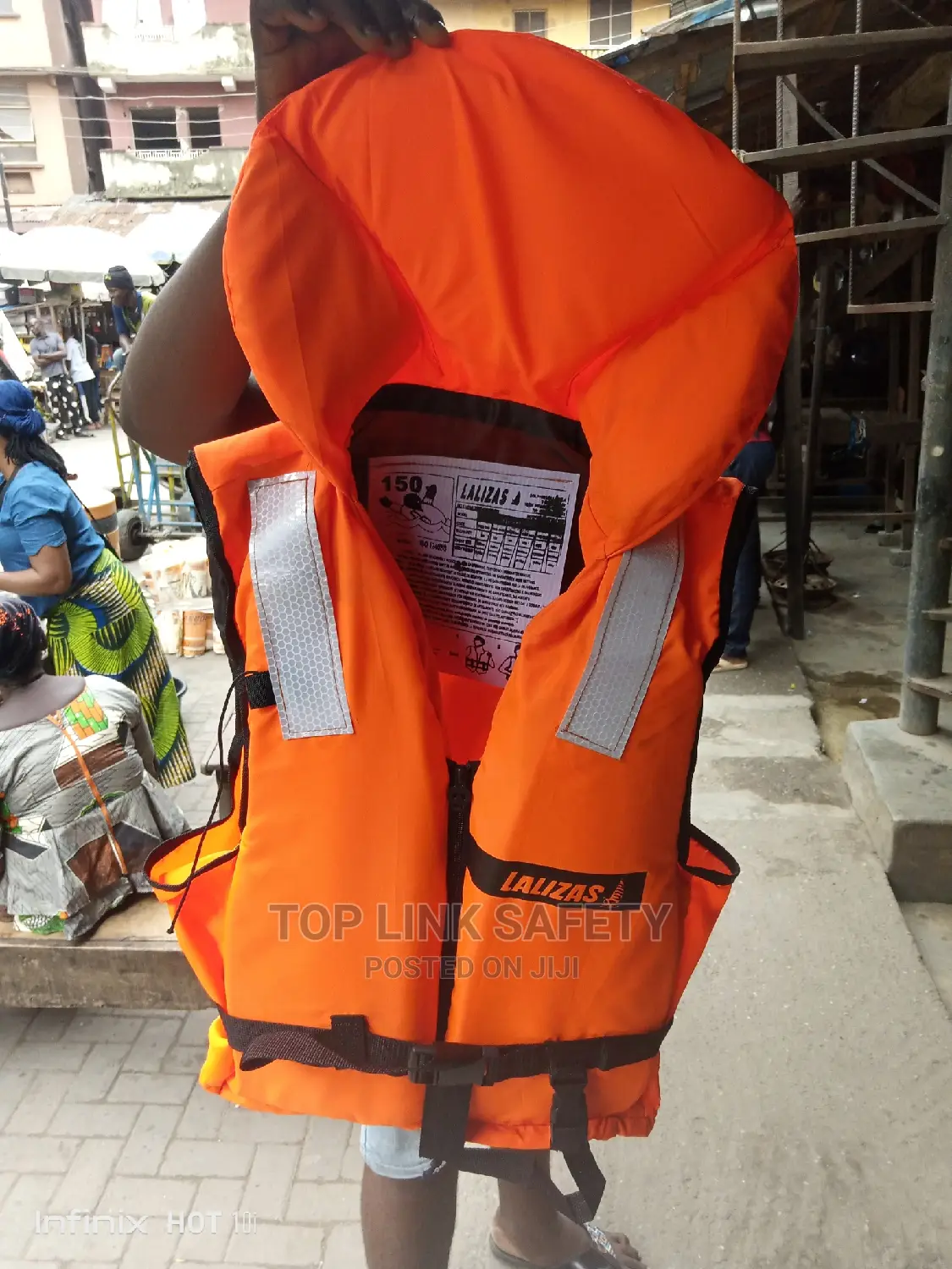 Protective Water Life Jacket With Cap .