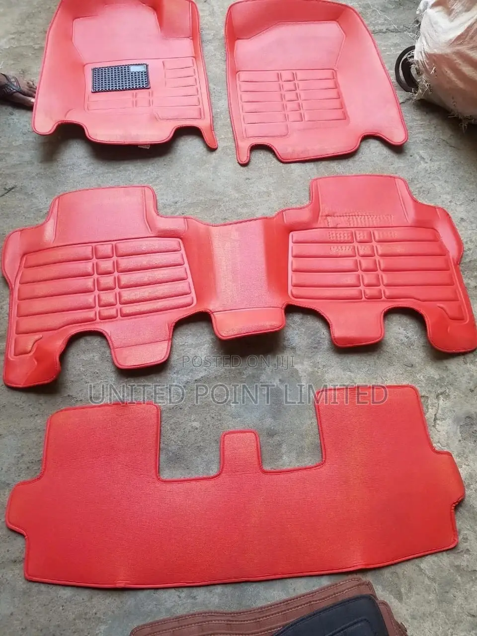 Leather Footmat For Honda Pilot 3row Red