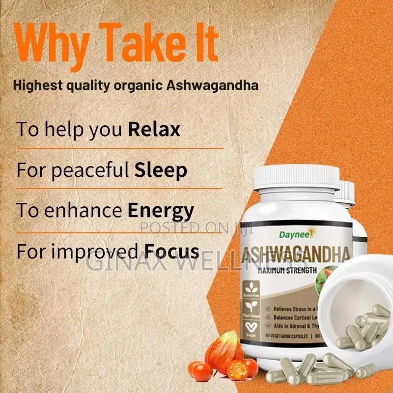 Ashwagandha Capsules With Black Pepper | For Stress Relief