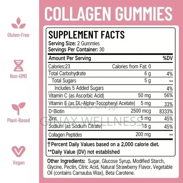 Collagen Gummies With Biotin & Vitamin C | For Skin & Hair