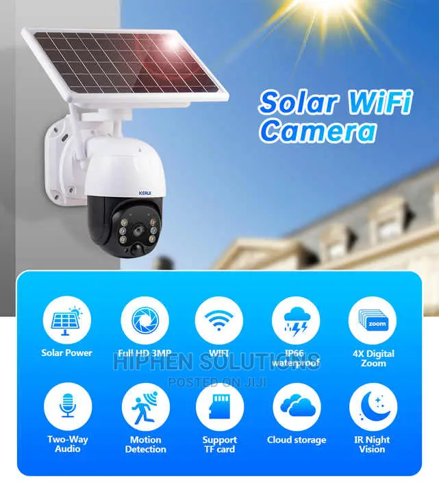 High Flexibility Solar Outdoor CCTV Camera