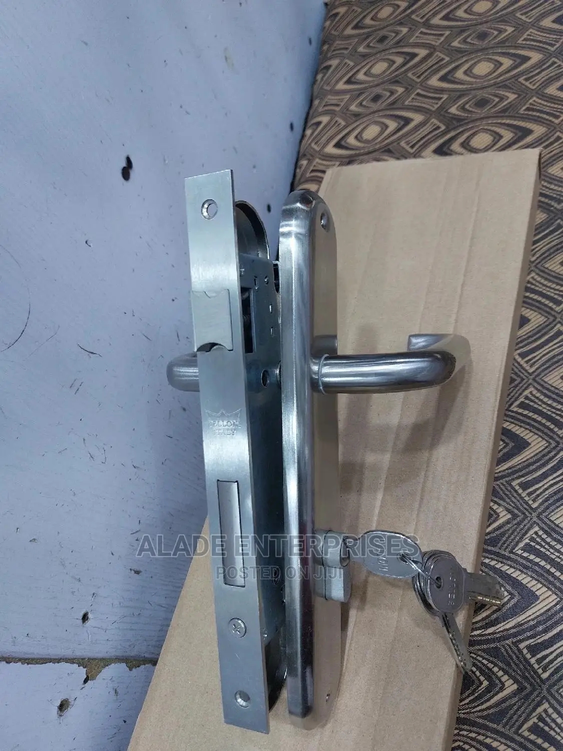 Italian Belloni Cylinder Lock With Brass Key
