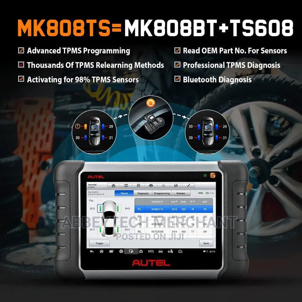 Autel MK808TS Obdii Cars Scanner N Programmi Wit TPMS Functn