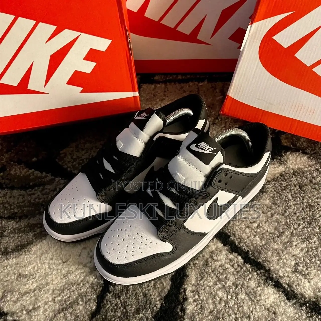 Original Nike Sb Dunk Low Black White Sneakers