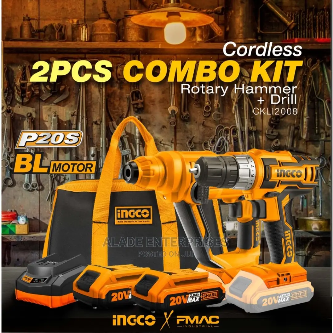 Cordless Rotart Hammer and Cordless Drill Combo KIT 2 in 1
