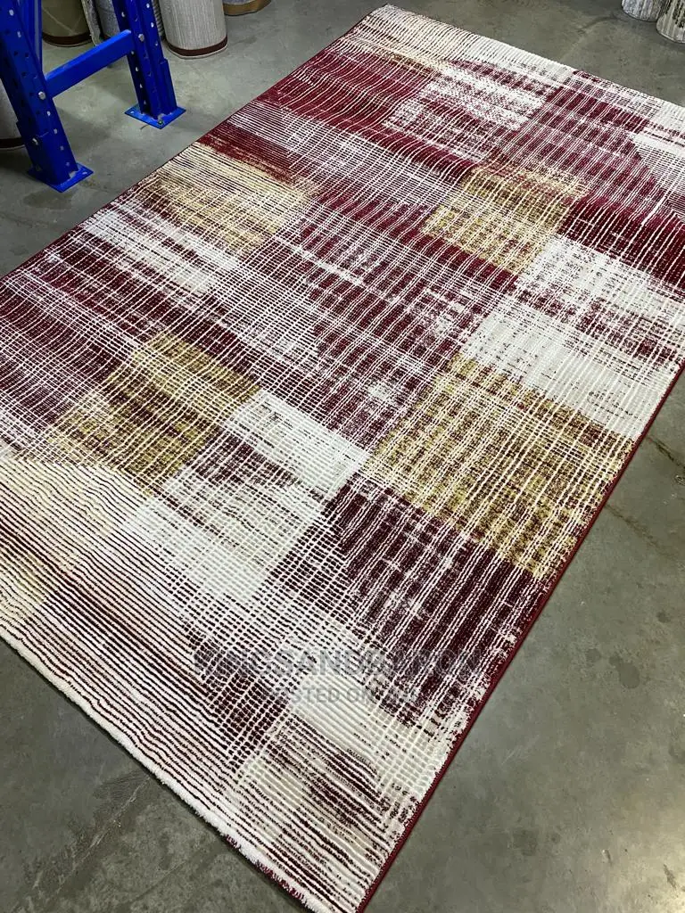 5x7fts Wine,Goldand Cream Turkey Center Rug (4×6,7x10)