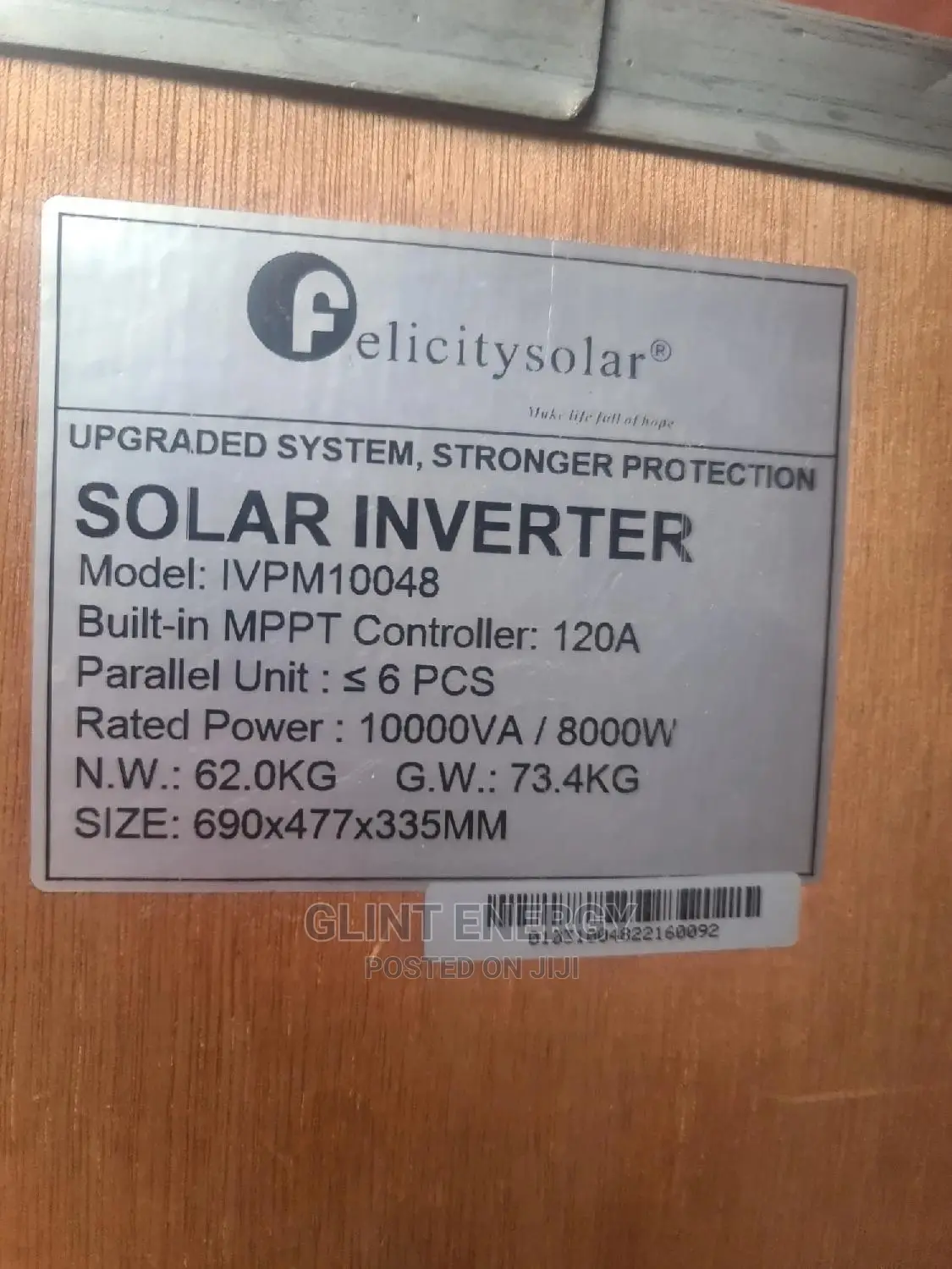 10kva 48v Hybrid Felicity Inverter Ivpm10048