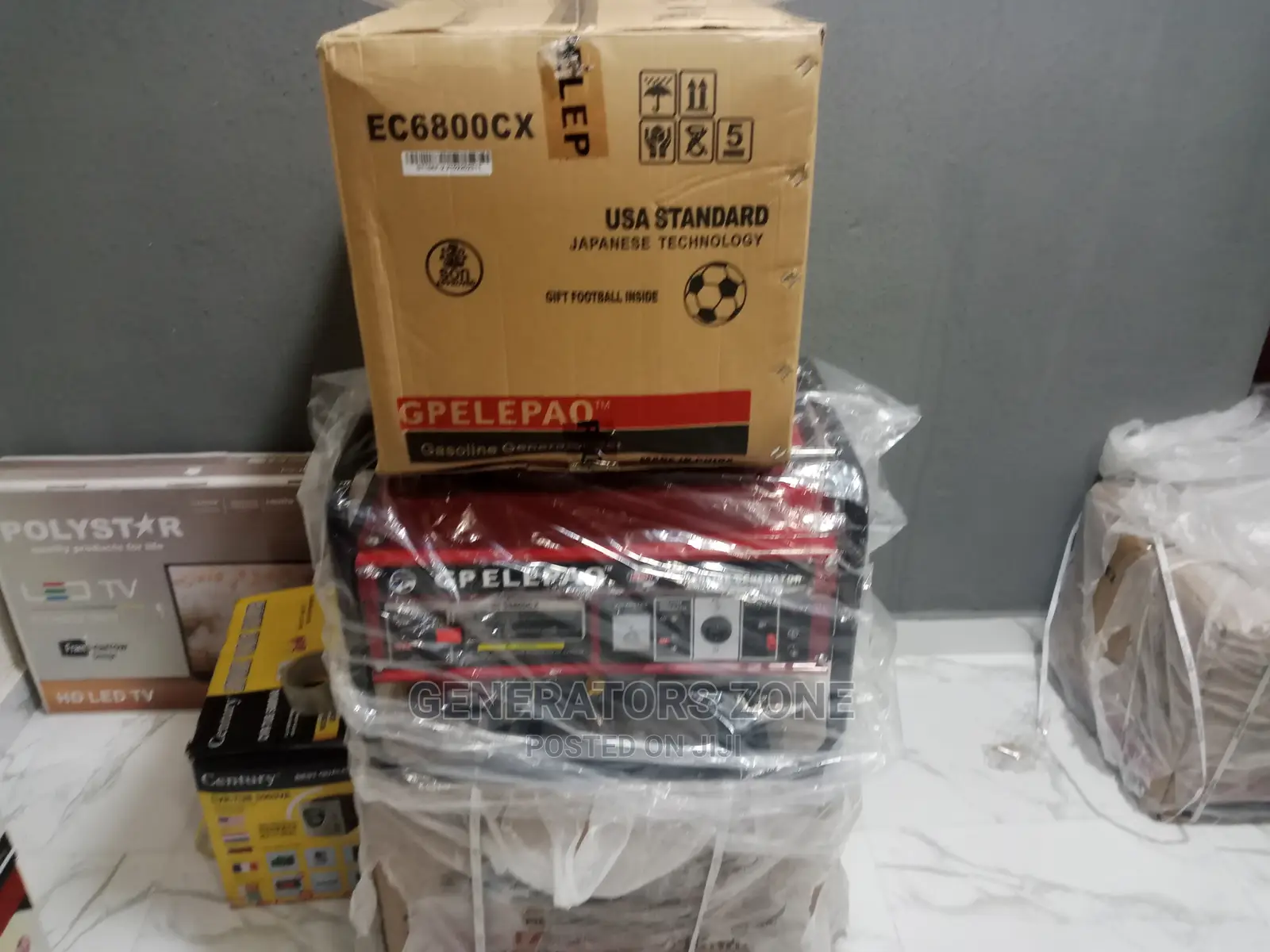 Ec6800cx Gasoline Elepaq 3.5kva Manual Generator Red Tank