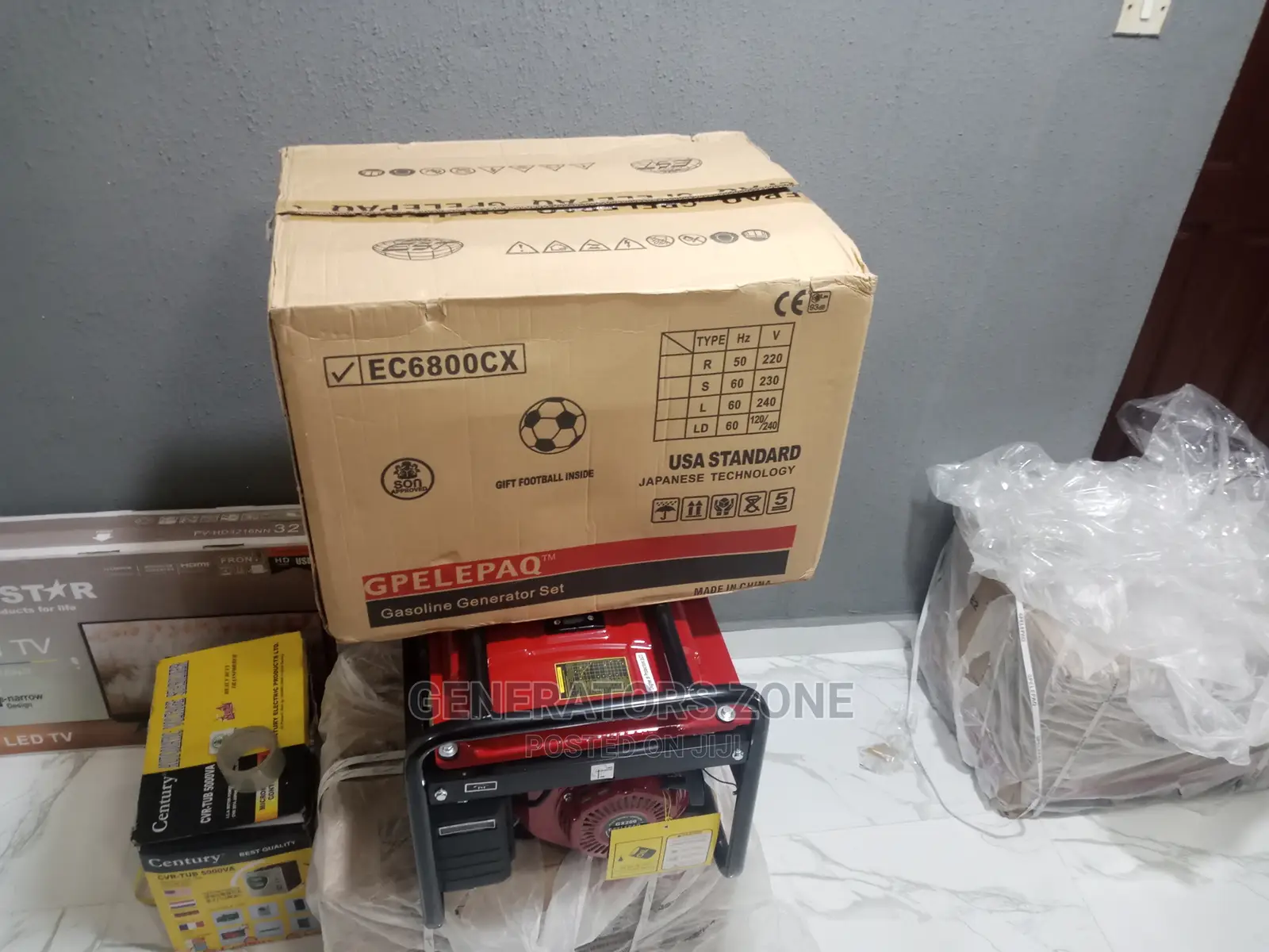 Ecc6800cx Brand New Elepaq 3.5kva Manual Generator Red Tank