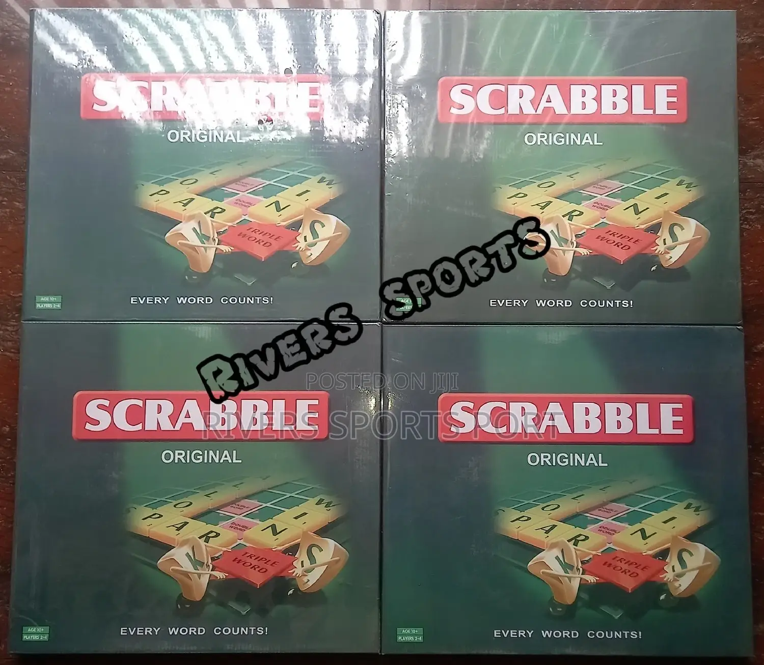 Biggest Scrabble Game Lock Tiles. Plastic Transparent Top