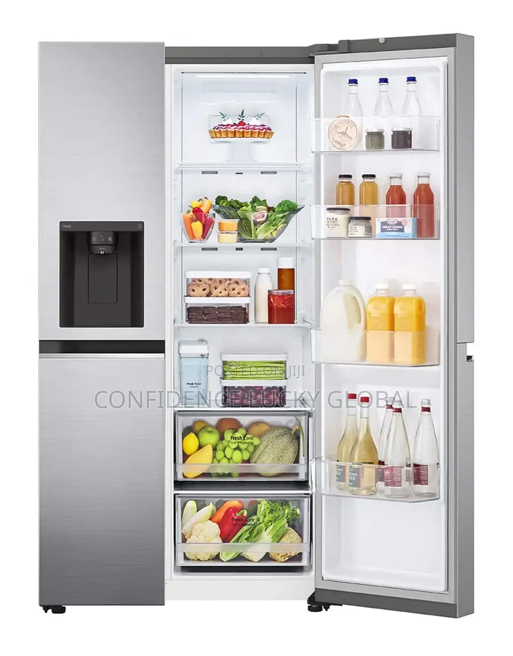 Side by Side LG Fridge With Water Dispenser and Ice Maker