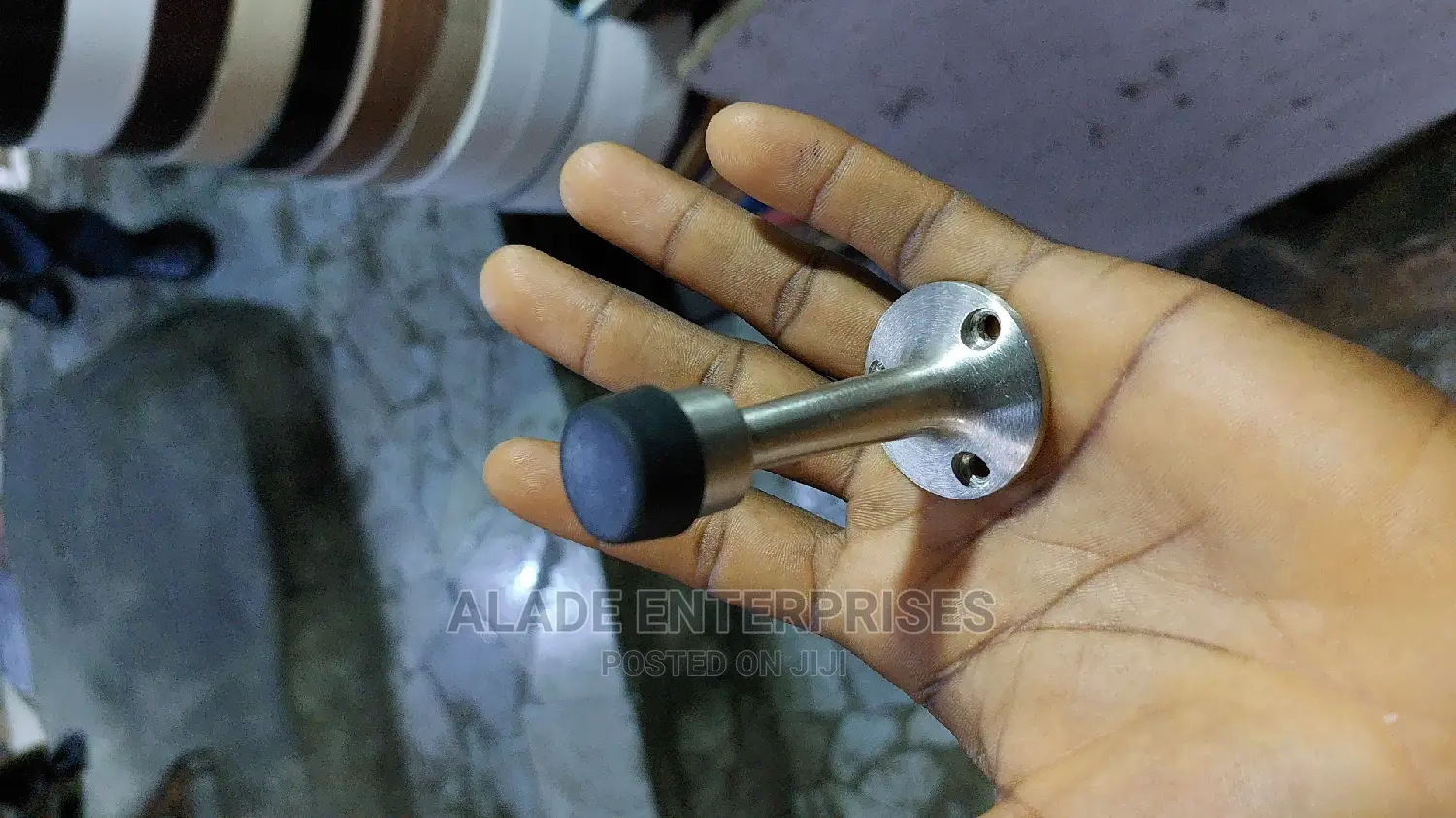 Door Stopper Nickel, 76x38 Mm