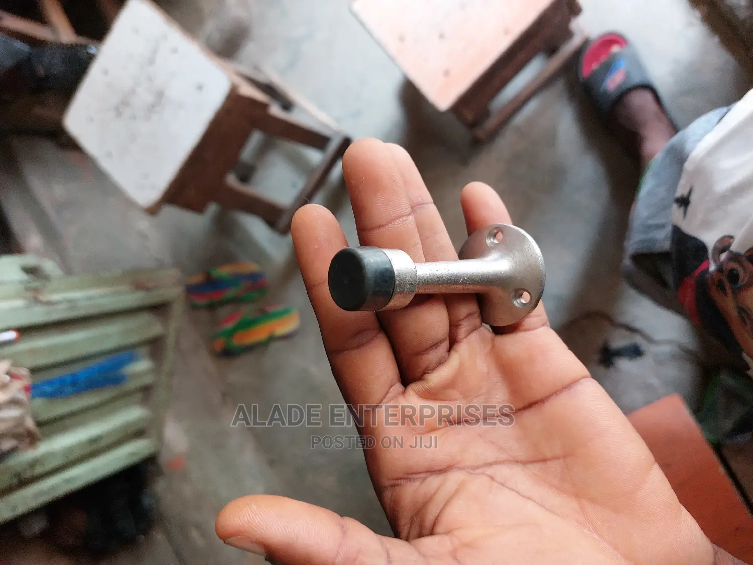 Door Stopper Nickel, 76x38 Mm