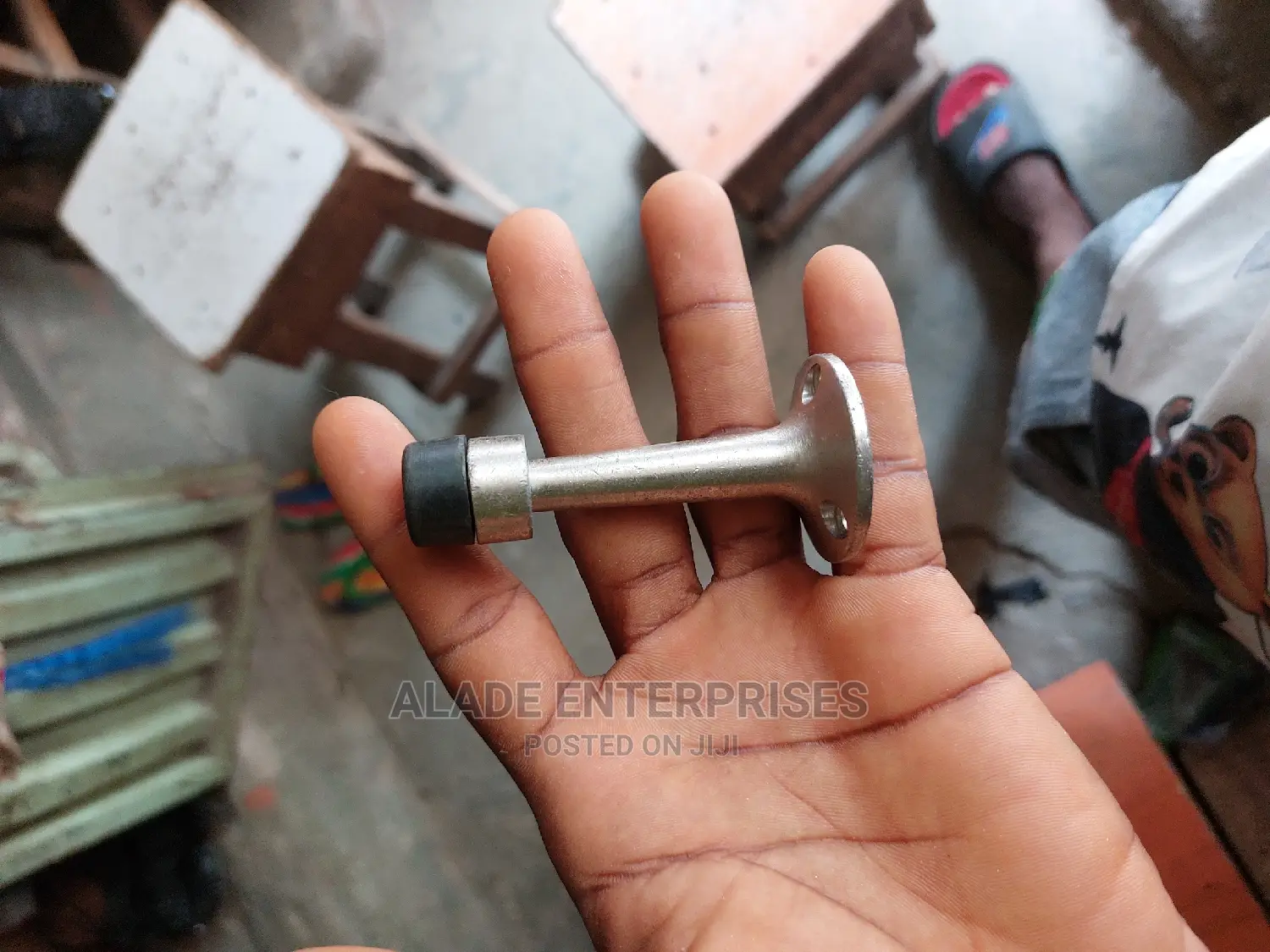 Door Stopper Nickel, 76x38 Mm
