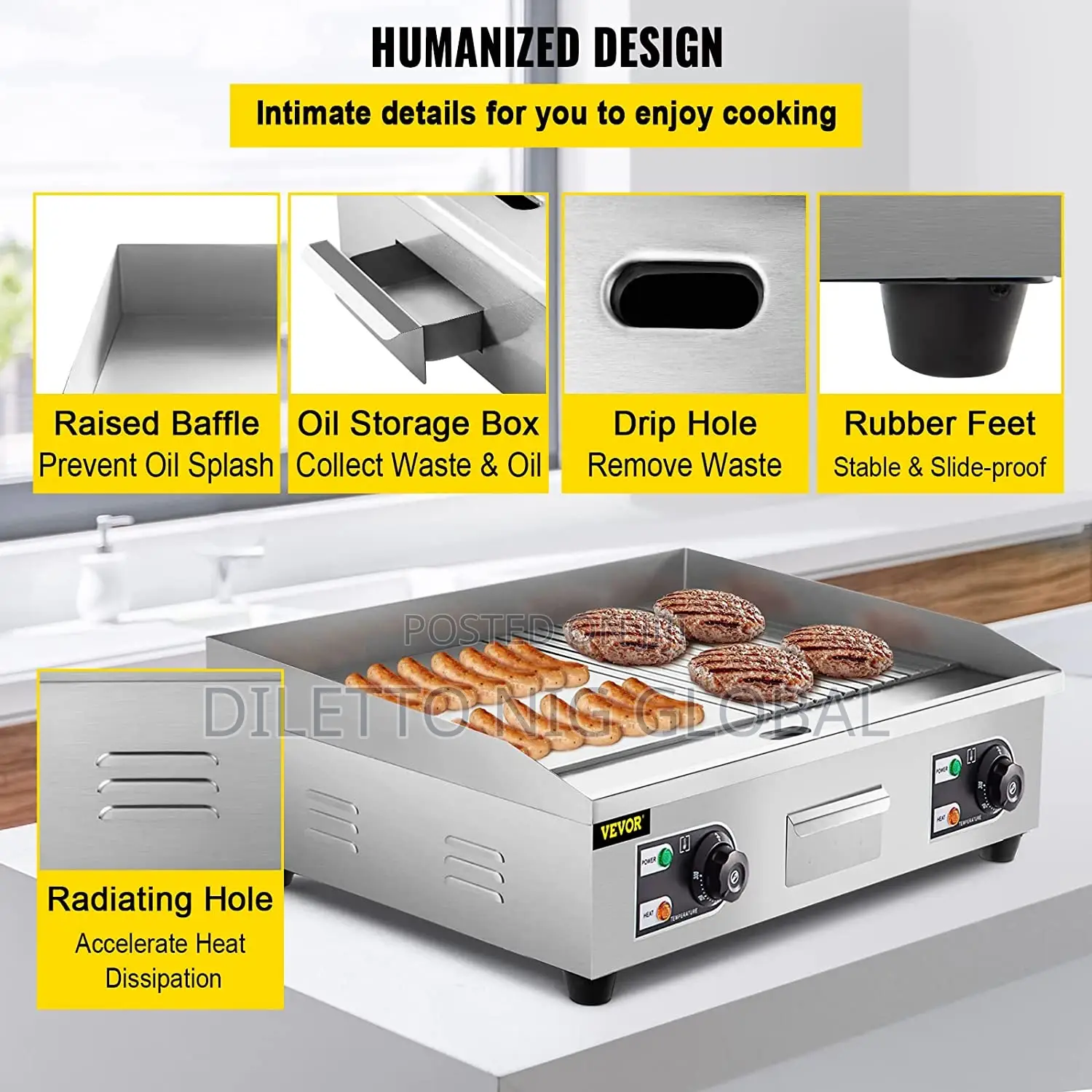 Industrial Commercial Electric Grill Griddle