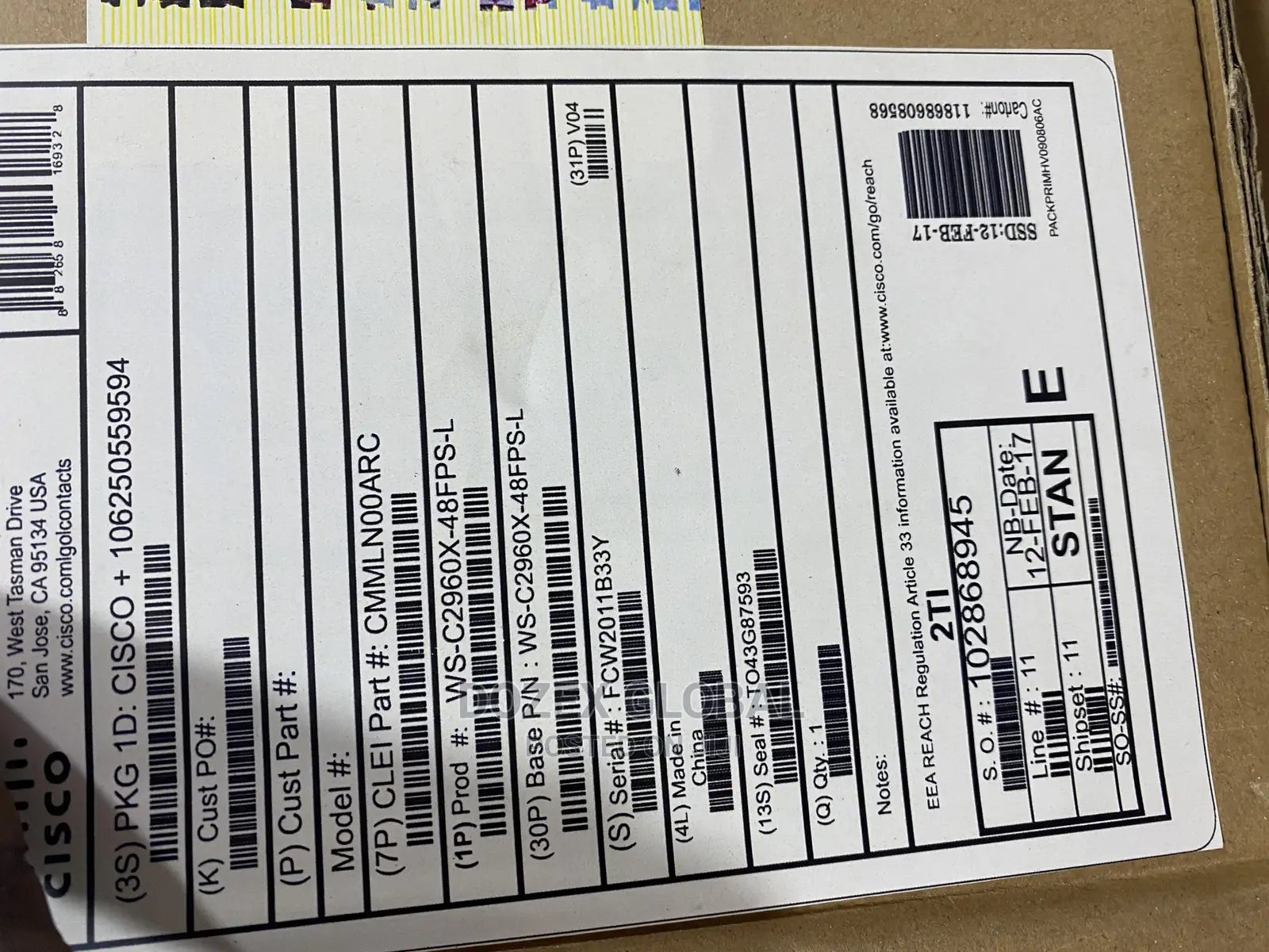 Cisco 2960x-48fps-L 48 Gigabits and Poe Switch