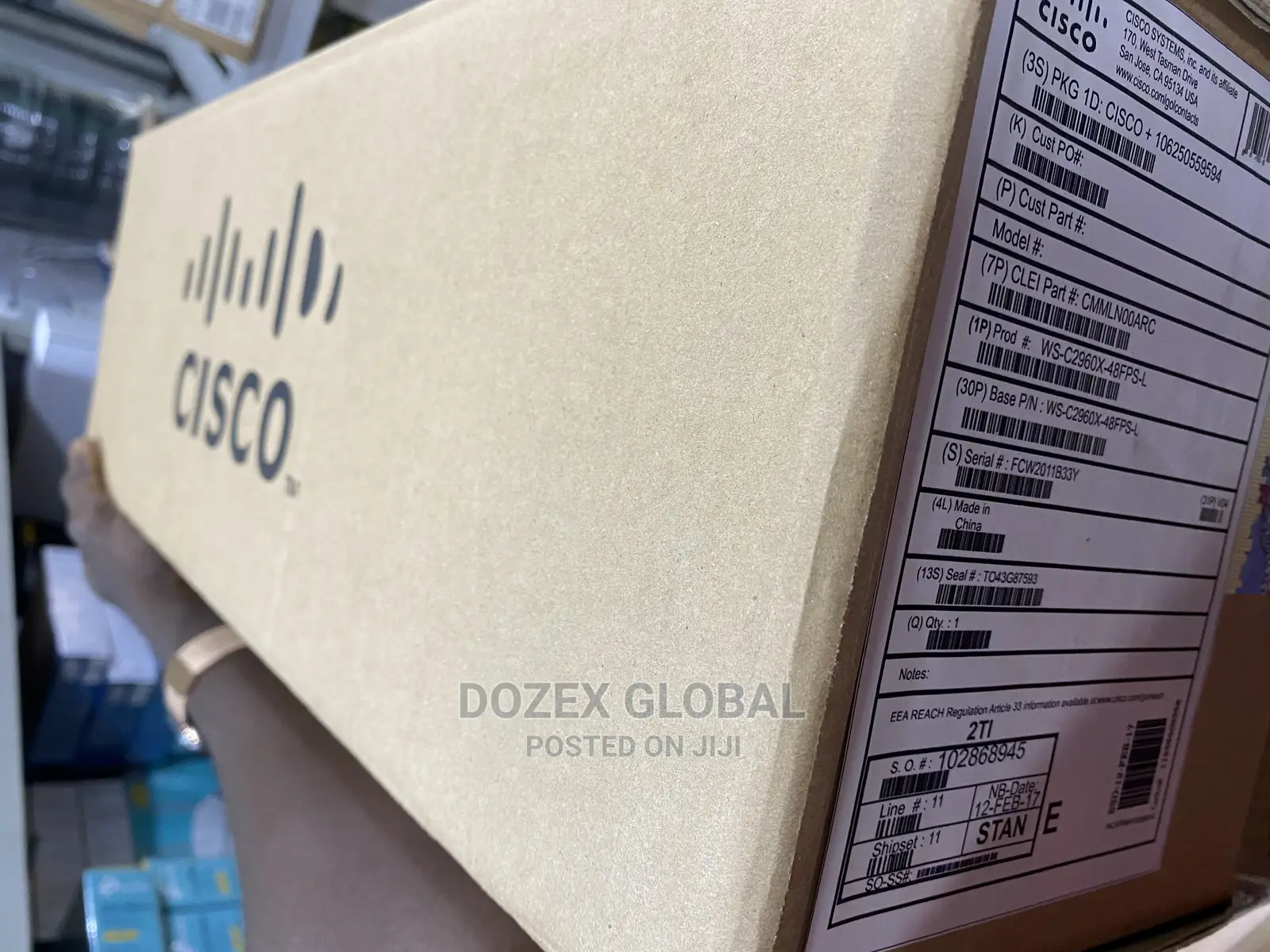Cisco 2960x-48fps-L 48 Gigabits and Poe Switch