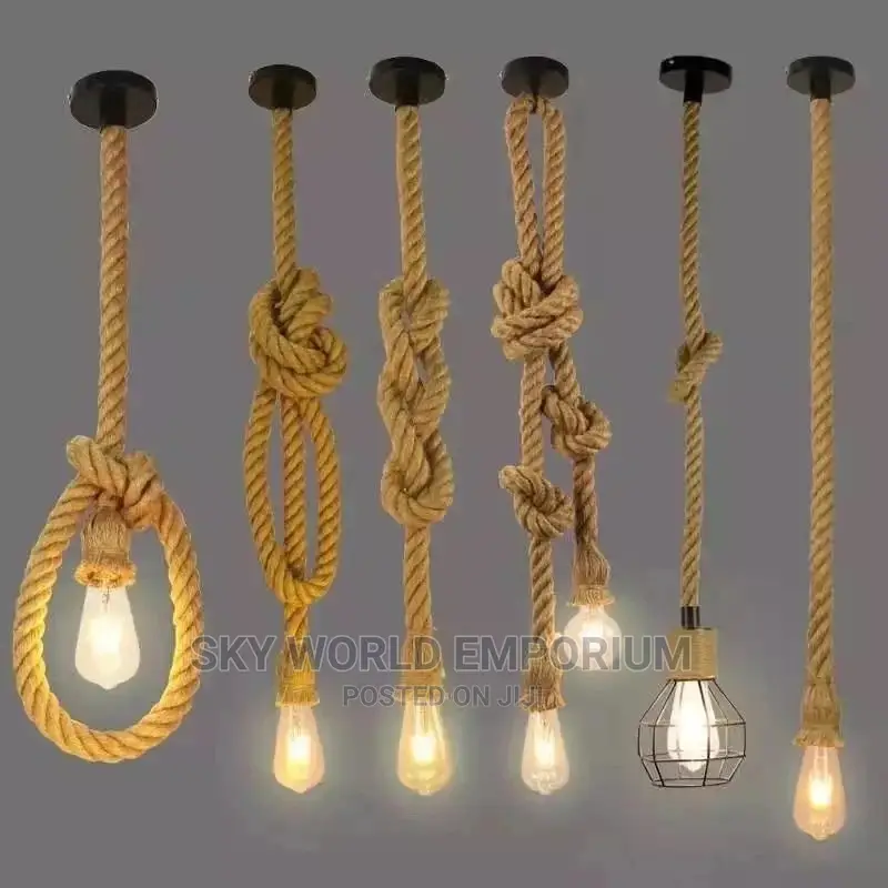 Vintage Hemp Rope Pendant