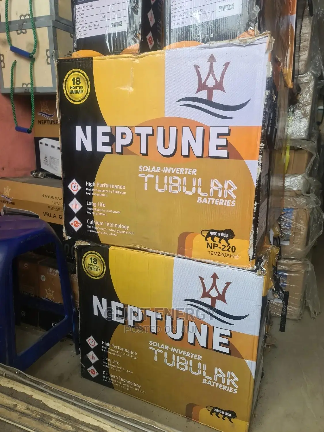 220ah 12v Neptune India Tubular Battery