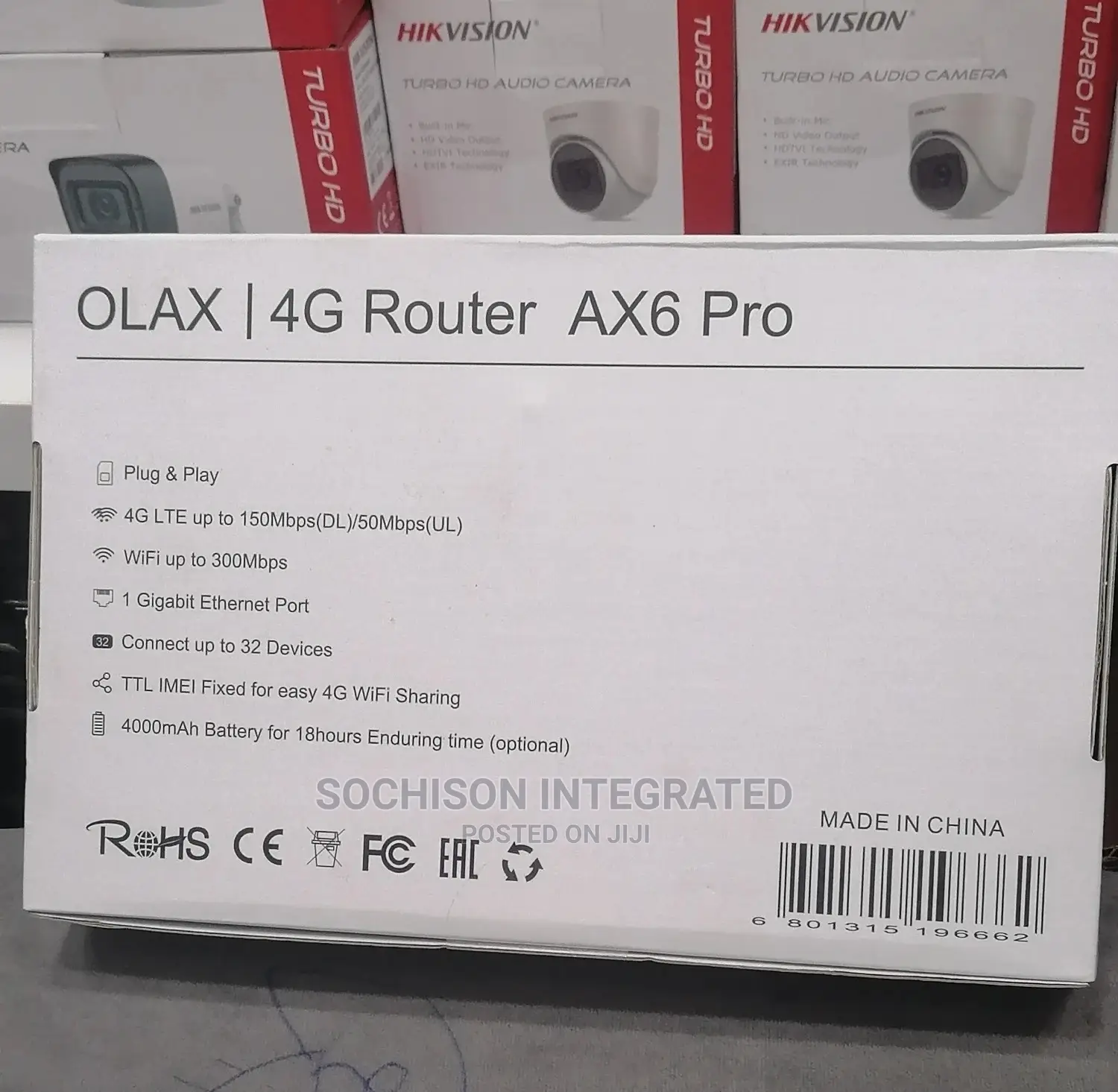 Olax AX6 Pro 4g Lte Wireless Router White 300mbps