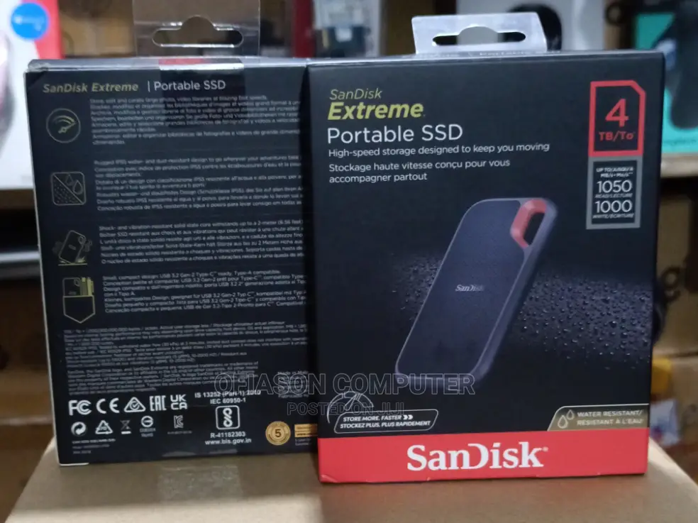 Sandisk Extreme Portable SSD 4tb (Speed 1050mb)