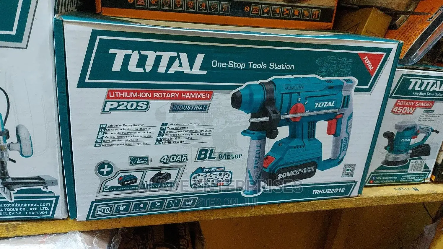 Total Cordless Rotary Hammer Brushless 2 PCS 4.0ah Battery