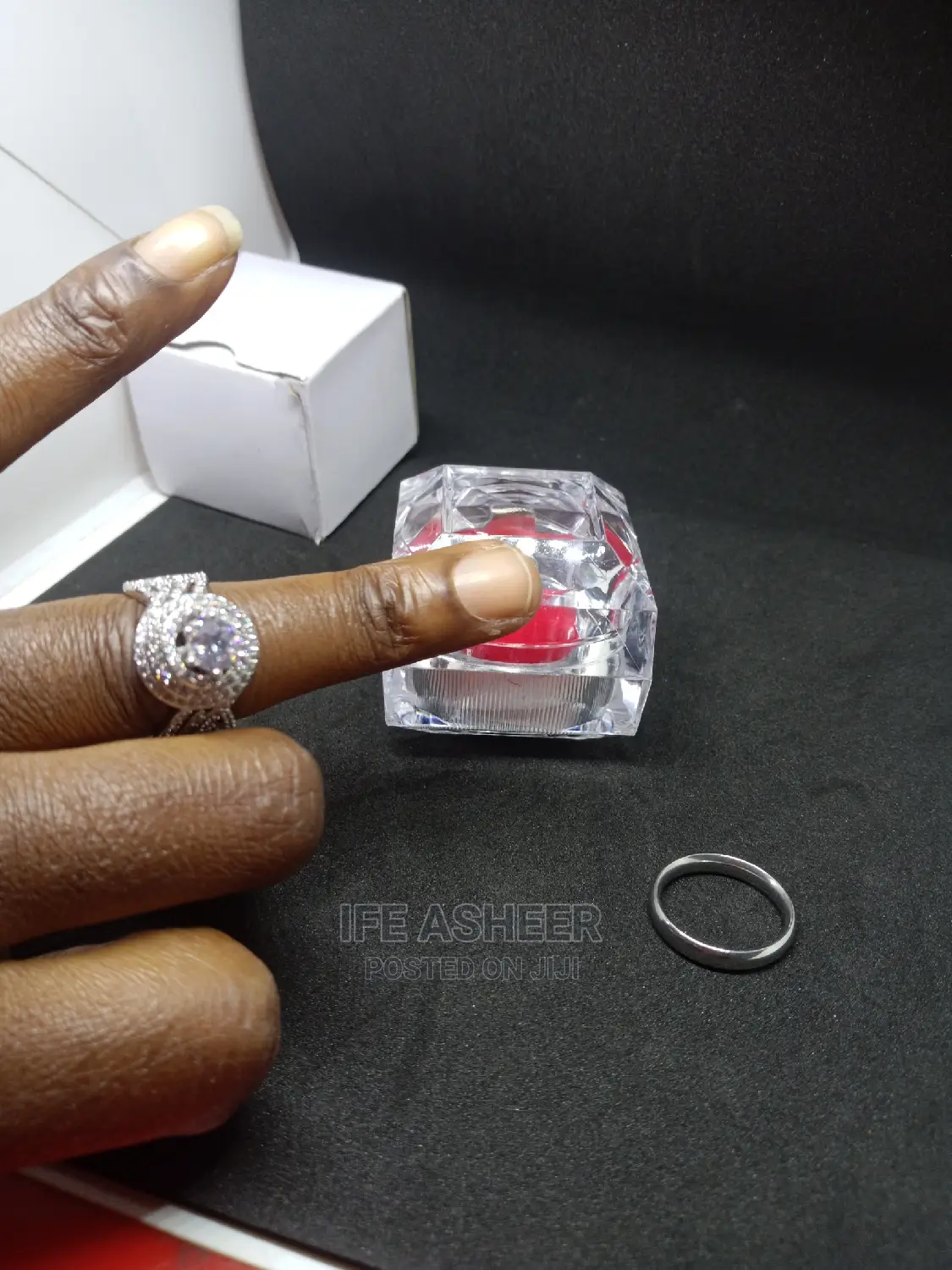 Indiana Couples Set of Silver Wedding Ring - Silver