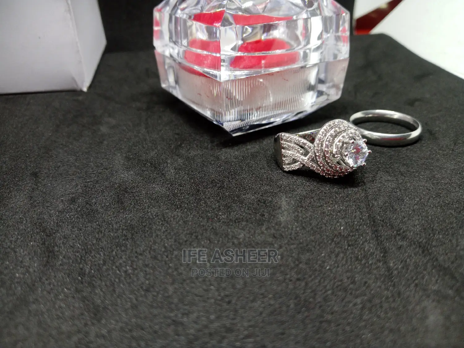 Indiana Couples Set of Silver Wedding Ring - Silver