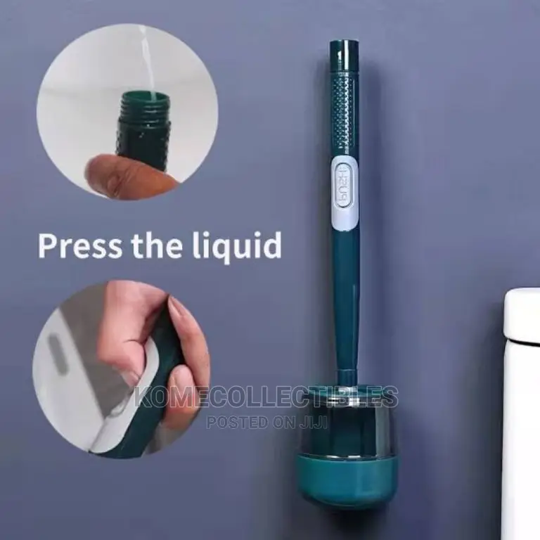 Wall Mounted Silicon Toilet Brush With Soap Dispenser