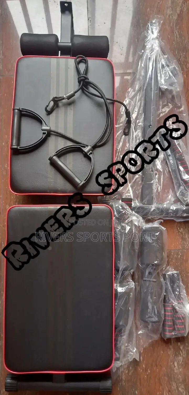Foldable Sit Up Situp Bench With Rope,Spring Booster, Pushup