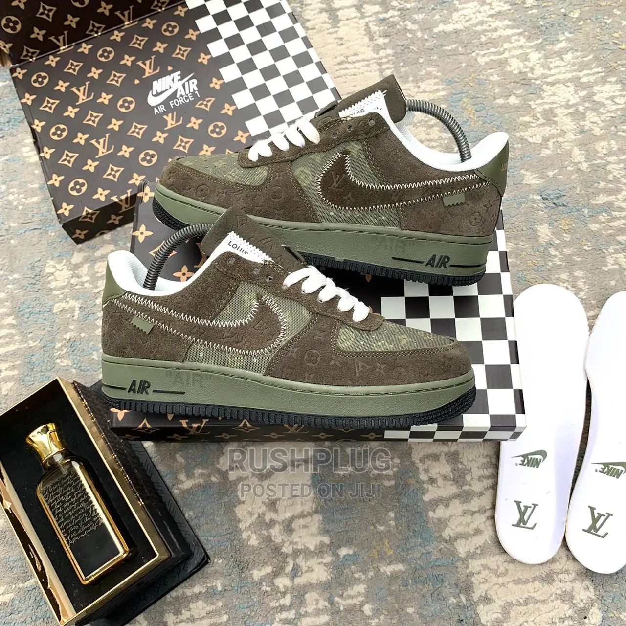 Louis Vuitton X Nike Air Force 1 ‘ Dark Green Force”