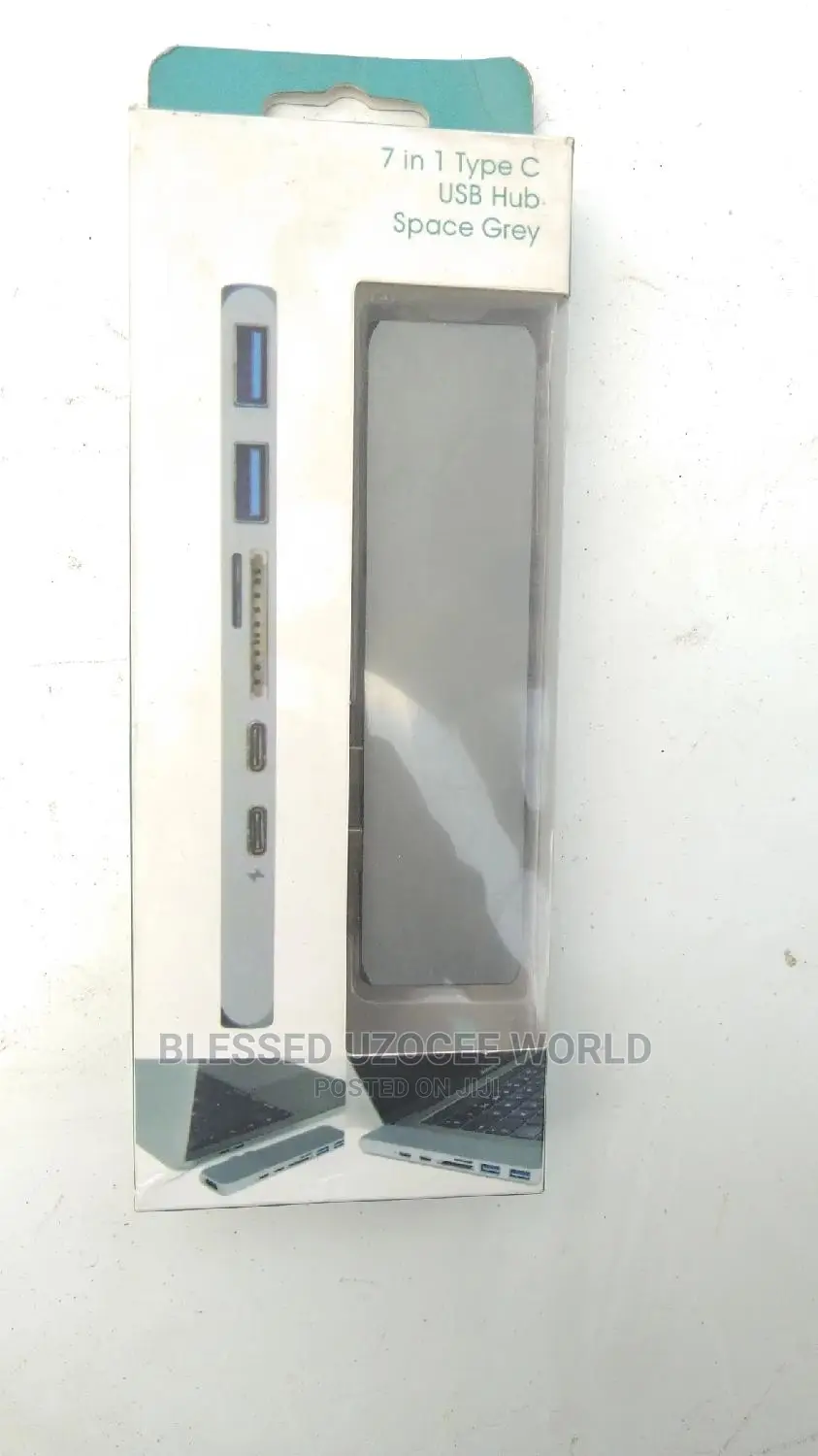 7in 1 Type C to 3.0usb+Hdmi+Memory Card Slot+ Hub Space Grey