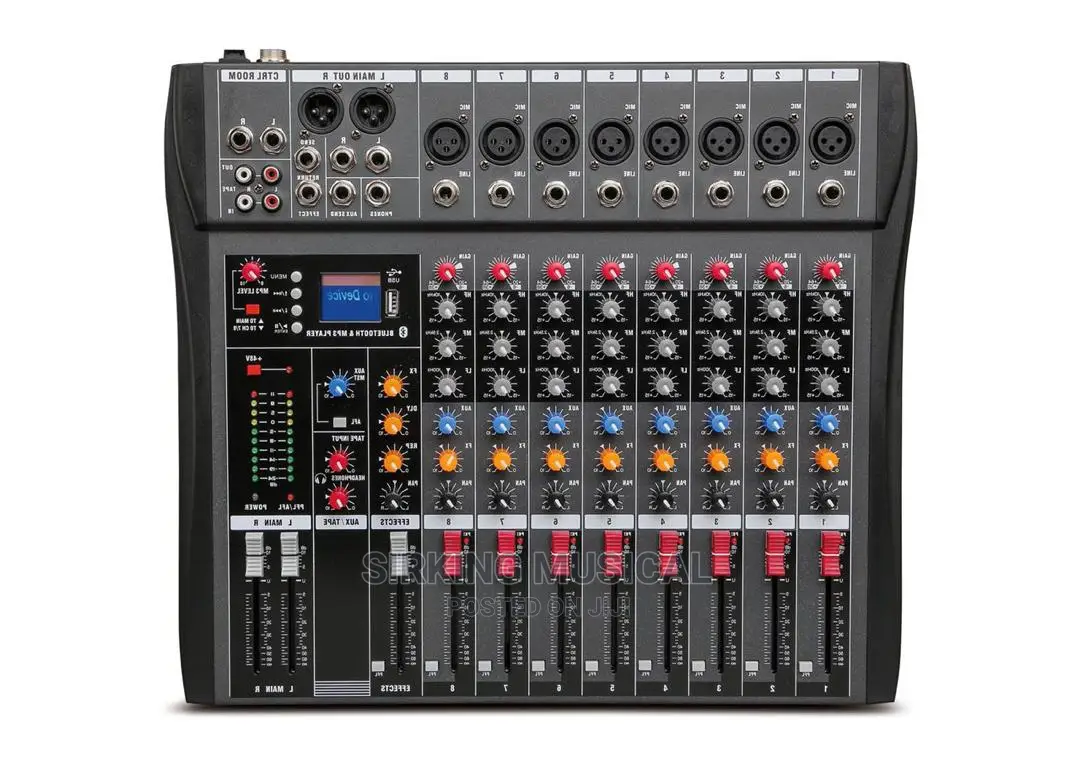 8 Channels Yamaha Mixer With Bluetooth and USB