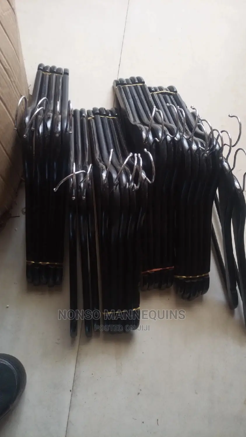 Imported Black Wooden Hangers