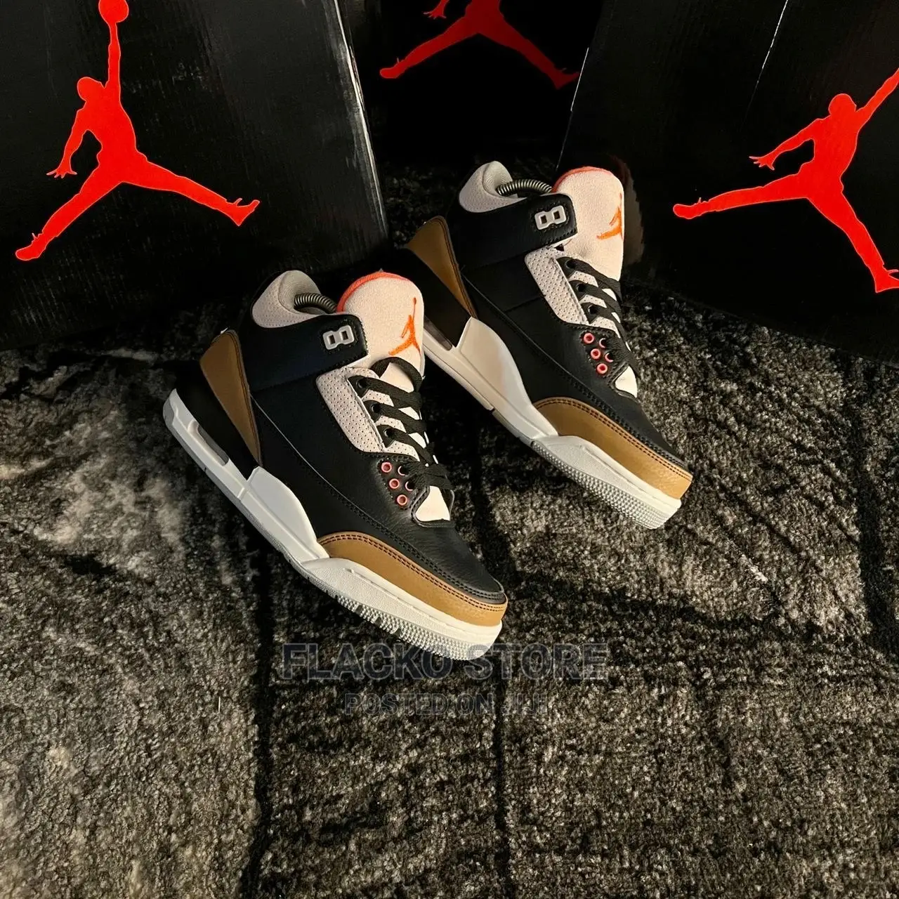 Original Air Jordan 4 Retro Black Cement Sneakers Available