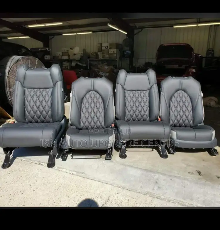 Italian Black Leather Upholstery Complete Set